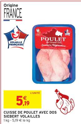 CUISSE DE POULET AVEC DOS SIEBERT VOLAILLES