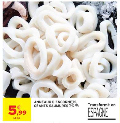 ANNEAUX D'ENCORNETS GÉANTS SAUMURÉS