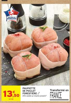 PAUPIETTE DE POULET FORESTIÈRE