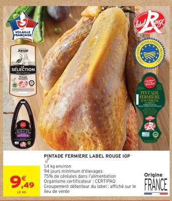 PINTADE FERMIÈRE LABEL ROUGE IGP