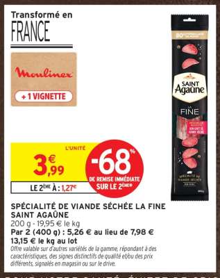 Spécialité de Viande Séchée La Fine Saint-Agaûne