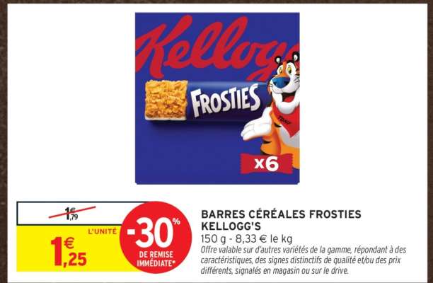 Barres Céréales Frosties Kellogg's
