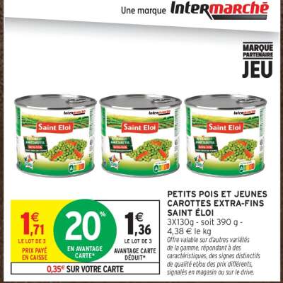 PETITS POIS ET JEUNES CAROTTES EXTRA-FINS SAINT ÉLOI