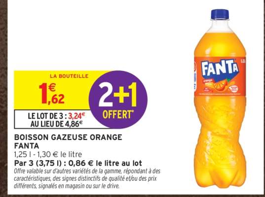 Boisson gazeuse orange Fanta