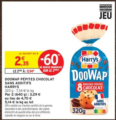 DooWap Pépites Chocolat Sans Additifs