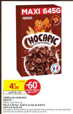 CÉRÉALES “CHOCAPIC”