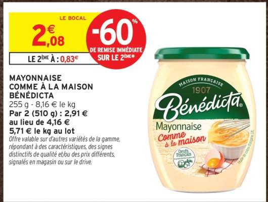 MAYONNAISE COMME À LA MAISON BÉNÉDICTA