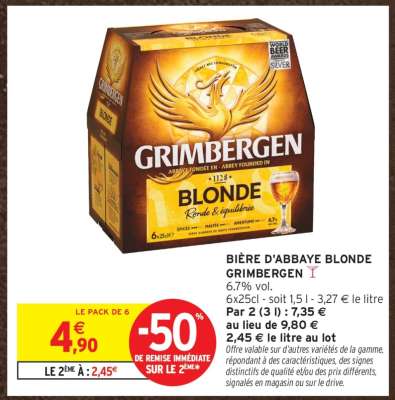 BIÈRE D'ABBAYE BLONDE GRIMBERGEN
