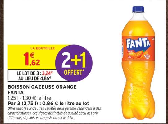 Boisson gazeuse orange Fanta
