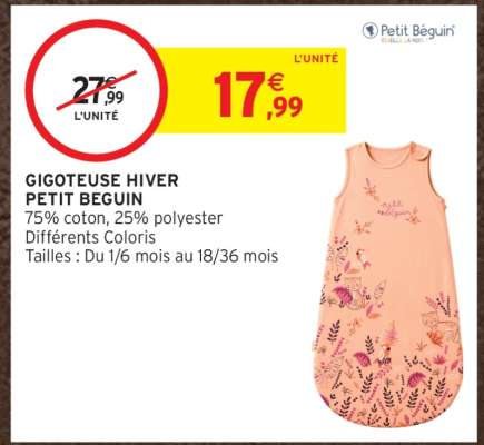 Gigoteuse Hiver Petit Beguin