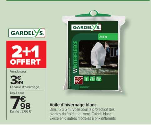 Voile d'hivernage blanc