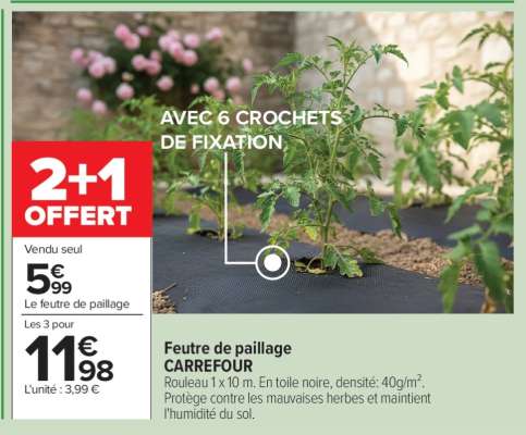 Feutre de paillage CARREFOUR