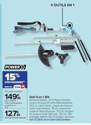 Outil 4-en-1 20V