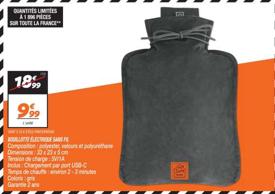 BOUILLOTTE ÉLECTRIQUE SANS FIL