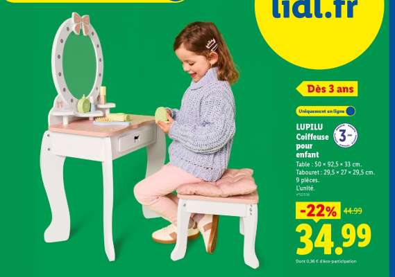 LUPILU Coiffeuse pour enfant