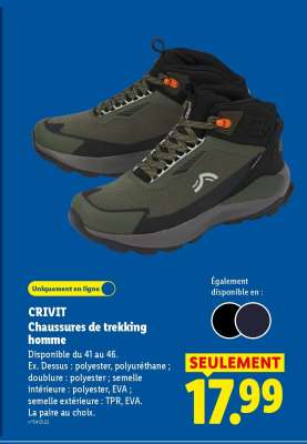 CRIVIT Chaussures de trekking homme