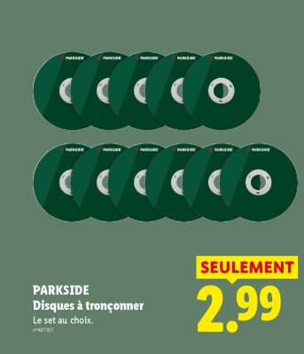 PARKSIDE Disques à tronçonner