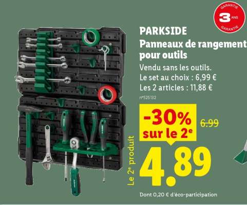 PARKSIDE Panneaux de rangement pour outils