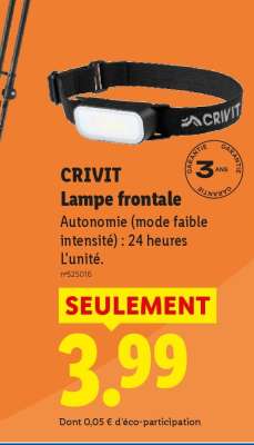 CRIVIT Lampe frontale