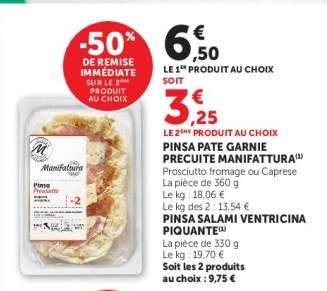 PINSA PATE GARNIE PRECUITE MANIFATTURA