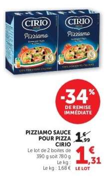 Pizziamo Sauce Pour Pizza Cirio