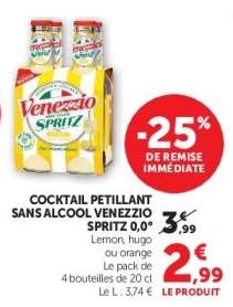 COCKTAIL PETILLANT SANS ALCOOL VENEZZIO SPRITZ 0,0°