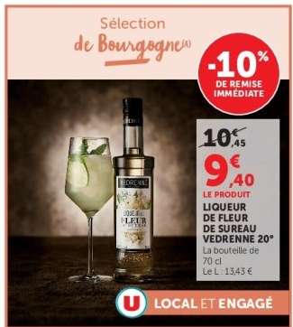 LIQUEUR DE FLEUR DE SUREAU VEDRENNE 20°