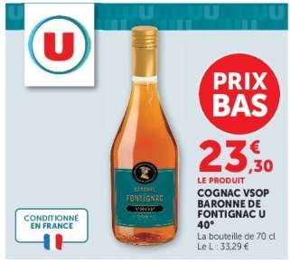 COGNAC VSOP BARONNE DE FONTIGNAC U 40°