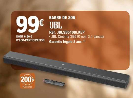 BARRE DE SON “JBL”