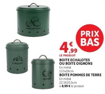 BOITE ECHALOTES OU BOITE OIGNONS