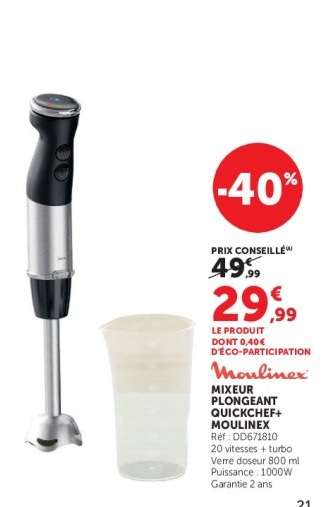 Mixeur Plongeant Quickchef + Moulinex