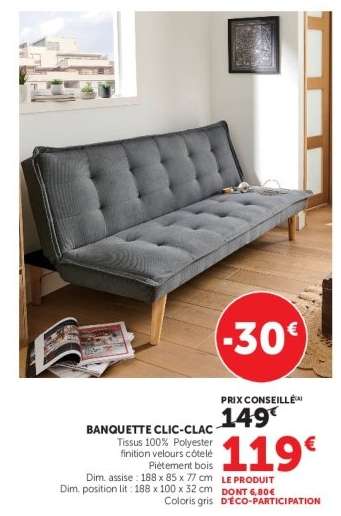 BANQUETTE CLIC-CLAC