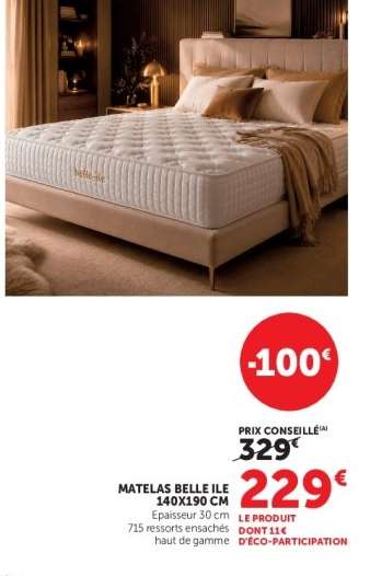 MATELAS BELLE ILE 140X190 CM