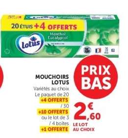 Mouchoirs Lotus