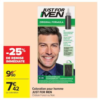 Coloration pour homme JUST FOR MEN