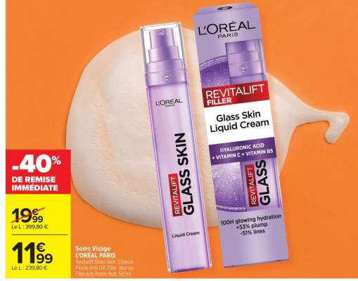 L'OREAL PARIS Revitalift Glass Skin Liquid Cream