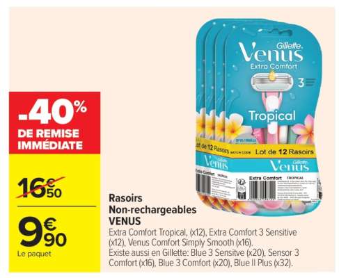 Rasoirs Non-rechargeables VENUS