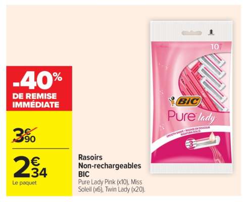 Rasoirs non rechargeables BIC
