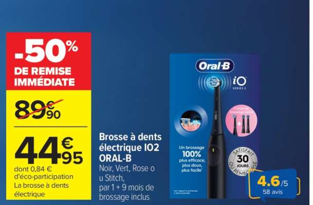 Brosse à dents électrique IO2 Oral B