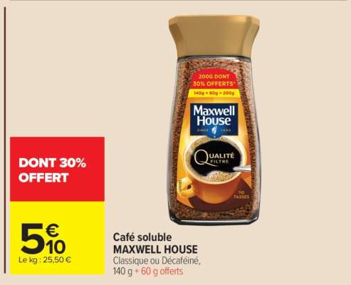 Café Soluble Maxwell House