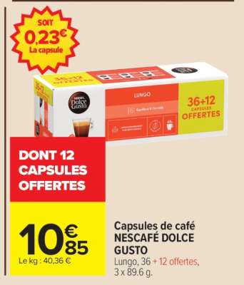 CAPSULES DE CAFÉ "NESCAFÉ DOLCE GUSTO"