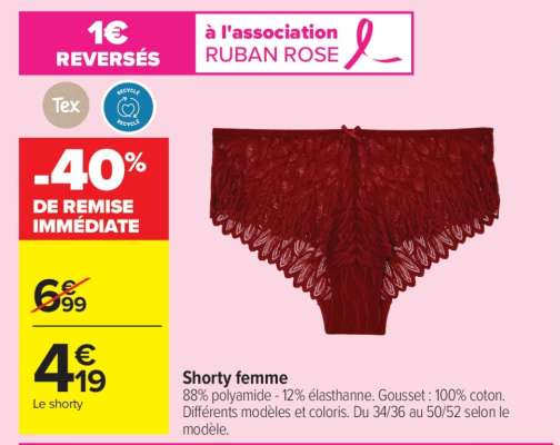 Shorty femme
