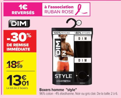 Boxers homme "style"