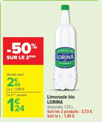 Limonade bio LORINA