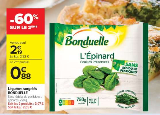 BONDUELLE Légumes surgelés