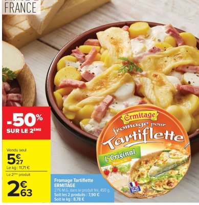 Fromage Tartiflette ERMITAGE