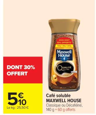 Café Soluble Maxwell House