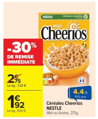 Céréales Cheerios NESTLÉ