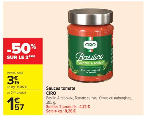 Sauces tomate CIRO