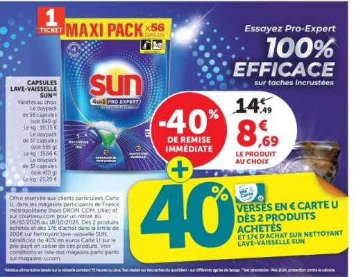 SUN Capsules Lave-vaisselle